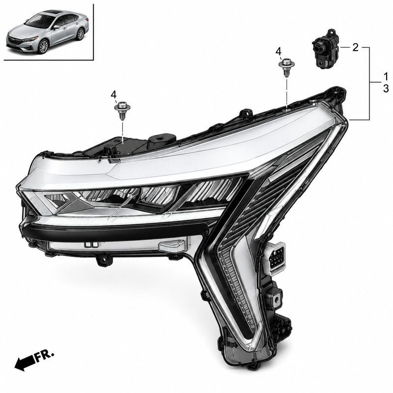 33100-33T-H01 Headlight Assembly RH (Applicable to Honda NS2)