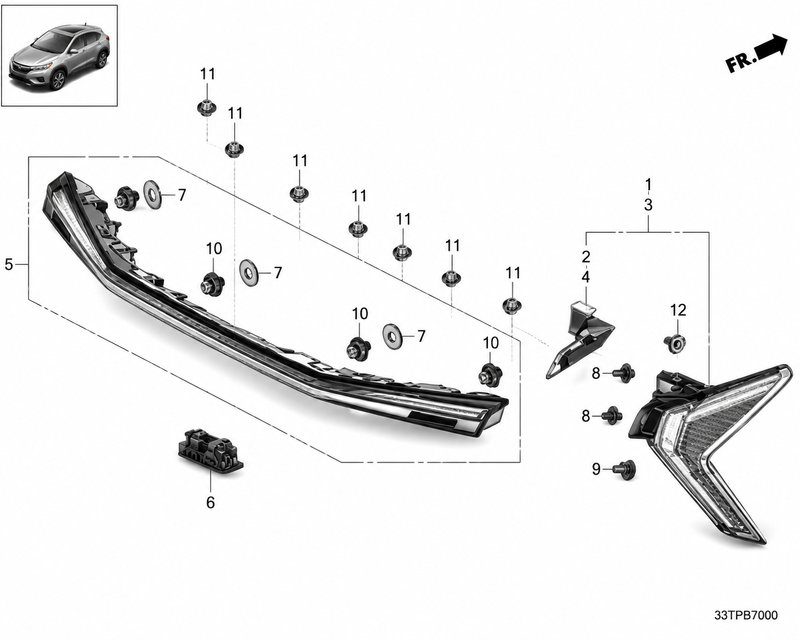 33700-33T-H01 Backup Light Assembly / Reverse Light (Applicable to Honda NS2)