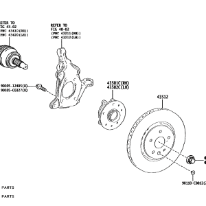 435500R110 Front Axle Hub Sub-Assembly RH (Applicable to Toyota bZ4X)