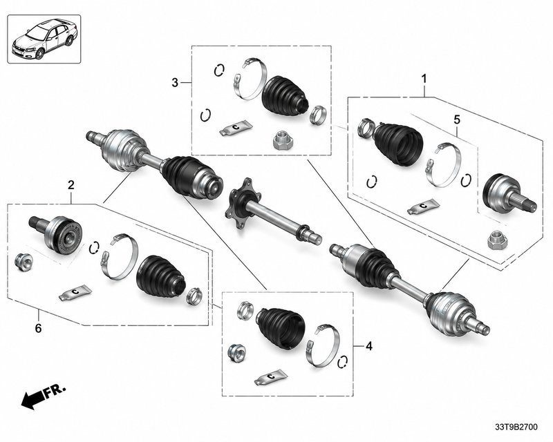 44014-31A-305 Outer Joint Kit / CV Joint Outboard Kit (Applicable to Honda NS1)