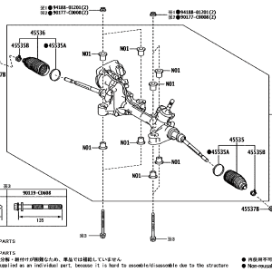 442500R120 Power Steering Gear Assembly (Applicable to Toyota bZ4X)