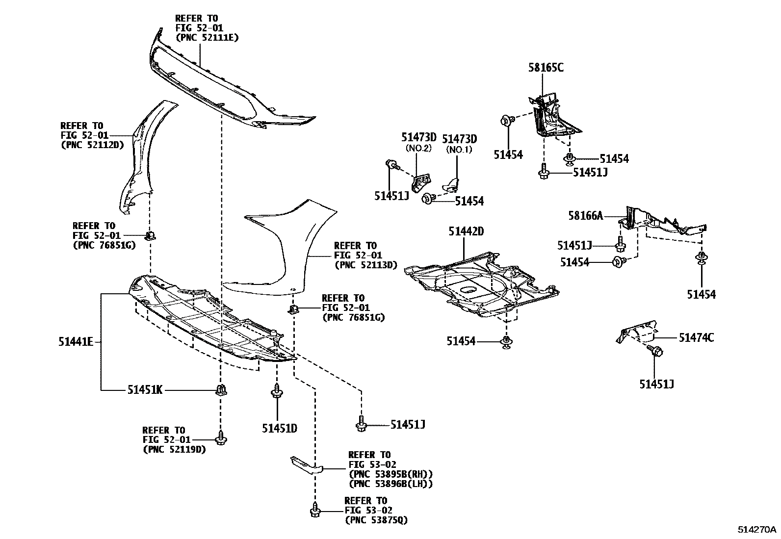 514410R131 Motor Under Cover, No. 1 (Applicable to Toyota bZ4X)