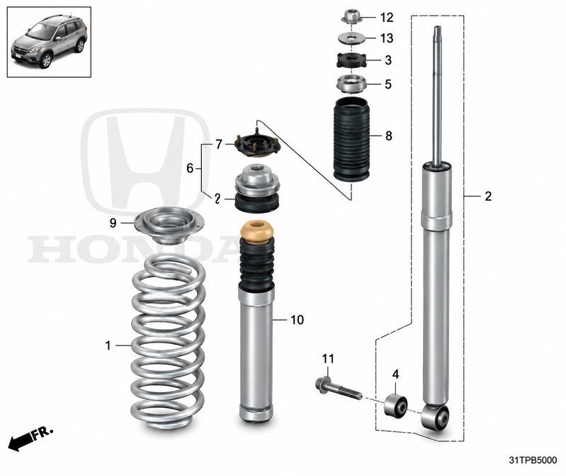52611-31Y-H02 Rear Shock Absorber Unit (Applicable to Honda NS2)
