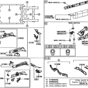 531070R010 Radiator Grille RH Lower Bracket Sub-Assembly (Applicable to Toyota)