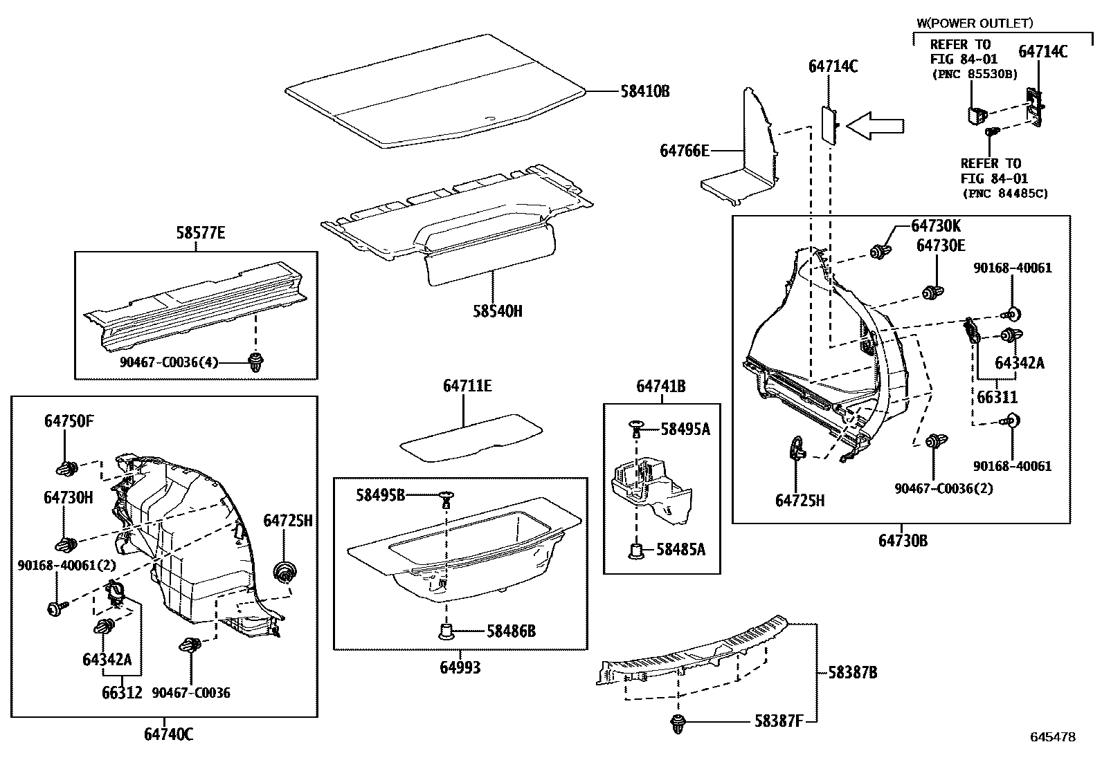583870R170C0 Rear Floor Trim Board (Applicable to Toyota bZ4X)