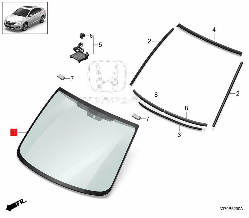 73111-31Y-H01 Front Windshield Glass (Applicable to Honda NS2)