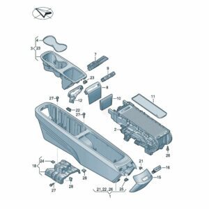 10D 863 475 Central Console Cup Holder Mounting Bracket - Suitable for SAIC Volkswagen ID.3