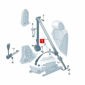 10D857705 Three-Point Seat Belt with Automatic Device and Belt Tensioner - Suitable for SAIC Volkswagen ID.3