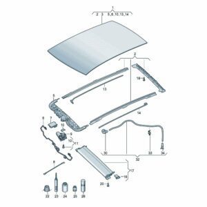 10D877045 Panoramic Glass Sunroof - Suitable for SAIC Volkswagen ID.3