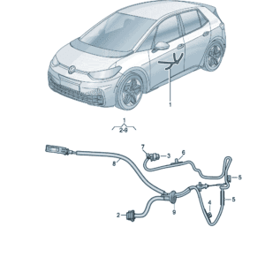 10D972295 Door Handle Wiring Harness - Suitable for SAIC Volkswagen ID.3