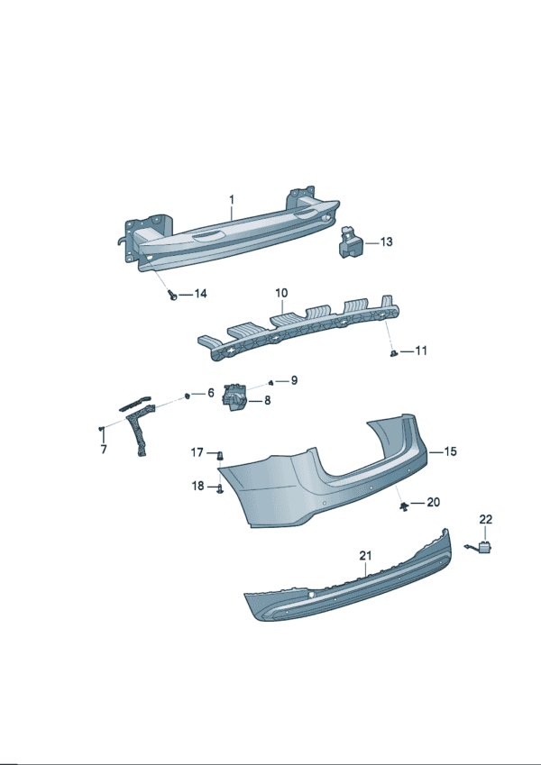 11G807305 rear bumper for Volkswagen ID7
