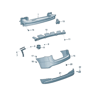 11G807305 Rear Bumper - Suitable for Volkswagen ID7