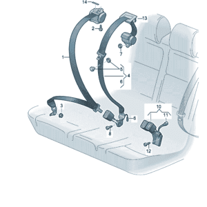 11G857805 Three-point seat belt suitable for Audi Q4e Tron - JLL Auto Parts