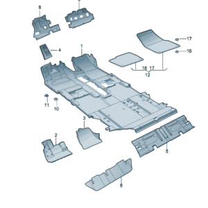 12D863021B Base plate mat for Audi Q5e tron - JLL Auto Parts
