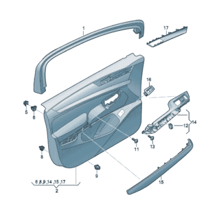 14G867455 Upper Left Sliding Door Trim - Suitable for Volkswagen ID7
