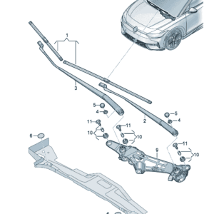 14G955425, 14G955426 Wiper Blades for Driver and Passenger Side - Suitable for Volkswagen ID7