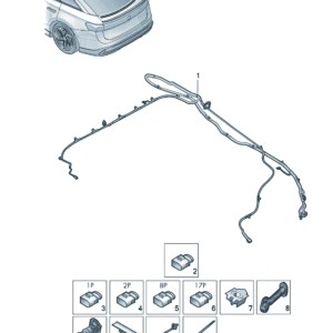 14G971148A Rear Trunk Lid Wiring Harness - Suitable for Volkswagen ID7