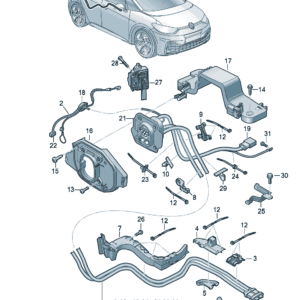14G971531B High Voltage Wiring Harness for Charging Socket and High Voltage Battery - Suitable for Volkswagen ID7