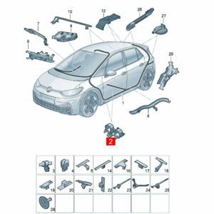 1EA937546 Plug-in Connector Bracket Seat - Suitable for SAIC Volkswagen ID.3