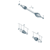 1ED501203J oscillating half shaft for Audi Q5e tron - JLL Auto Parts