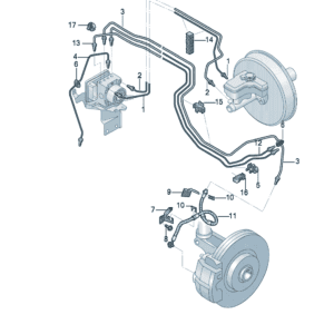 1ED614739 brake pipe for Audi Q5e Tron - JLL Auto Parts