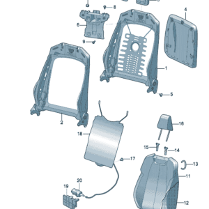 1ED881045B 1ED881046B Backrest base for Audi Q5e tron - JLL Auto Parts