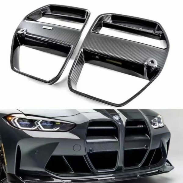 21 ~ New BMW M3/G80/M4/G82/G83 Modified Vorsteiner Dry Carbon Grille M3/M4 V Dry Carbon Grille – Image 2