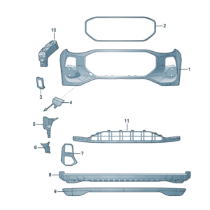 4CG807061AGRU, 4CG807061 Front Spoiler - Suitable for Audi Q6