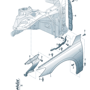 4K8821105B 4K8821106B Fender suitable for Audi A7L - JLL Auto Parts