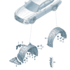 4KG821171 4KG821172 Inner fender suitable for Audi A7L - JLL Auto Parts