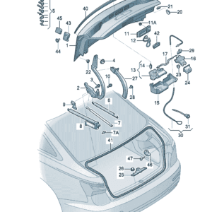 4KG827025 Rear hatch suitable for Audi A7L - JLL Auto Parts