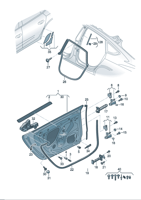 4KG833051 4KG833052 Door suitable for Audi A7L