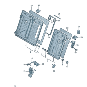 5GG885501, 5GG885502A Backrest Base - Suitable for Volkswagen ID7