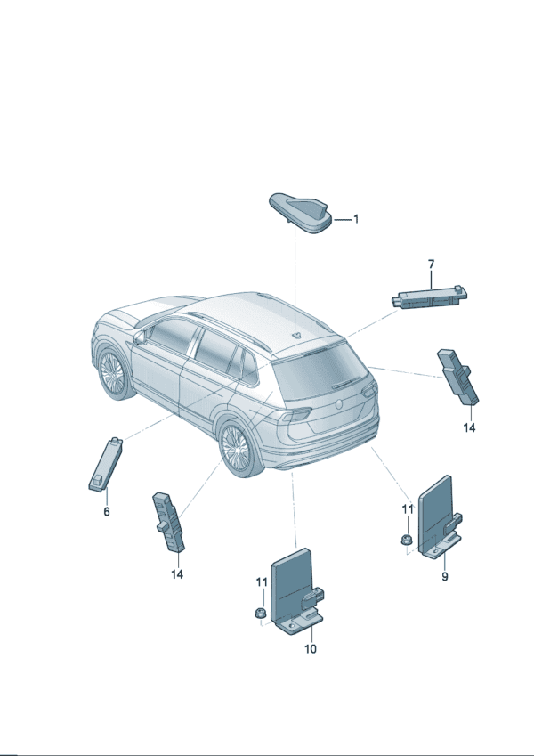 5WA035507A Roof Combination Antenna - Suitable for SAIC Volkswagen ID.3