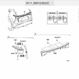 815600R120 Left Rear Combination Lamp Assembly - Suitable for Toyota BZ4X