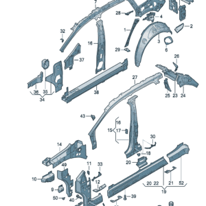 89A810421A 89A810422A Inner side panel suitable for Audi Q4e Tron - JLL Auto Parts