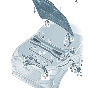 89A823029A Front hatch suitable for Audi Q4e Tron - JLL Auto Parts