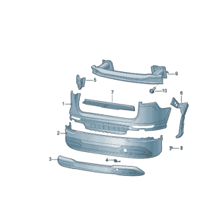 89D807511GRU rear bumper for Audi Q5e tron - JLL Auto Parts