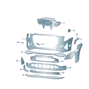 89D807725GRU bumper cover for Audi Q5e tron - JLL Auto Parts