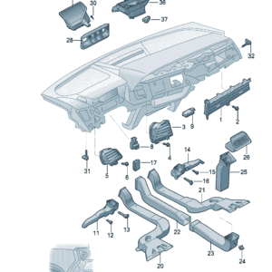 89D820951 Air outlet for Audi Q5e tron - JLL Auto Parts