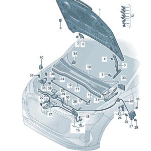 89D823029 hood suitable for Audi Q5e tron - JLL Auto Parts