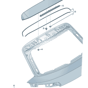 89G827933GRU Spoiler suitable for Audi Q4e Tron - JLL Auto Parts