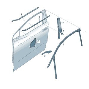 89G837439 89G837440 Window guide rail suitable for Audi Q4e Tron - JLL Auto Parts