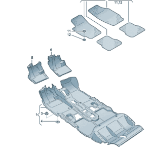 89G863021 Bottom mat suitable for Audi Q4e Tron - JLL Auto Parts