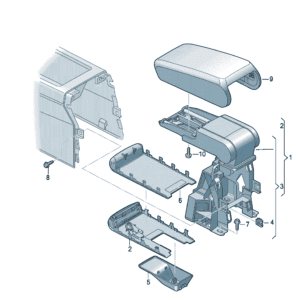 89G864283 Armrest support suitable for Audi Q4e Tron - JLL Auto Parts