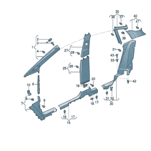 89G867233 89G867234 A-pillar trim suitable for Audi Q4e Tron - JLL Auto Parts