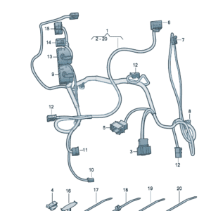 89G971366B Seat base wiring harness suitable for Audi Q4e Tron - JLL Auto Parts