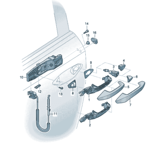 8Y0959121 8Y0959122 Outer door handle suitable for Audi Q4e Tron - JLL Auto Parts