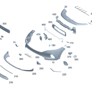 A24388019029999 Front bumper for Mercedes-Benz EQA 300 - JLL Auto Parts