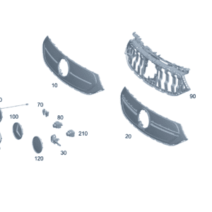 A2438808502 Radiator grille suitable for Mercedes-Benz EQA 260 - JLL Auto Parts